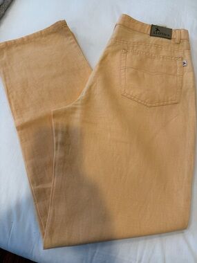Women's Pale Orange Cotton Blend Pants